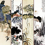 花卉四条屏图二