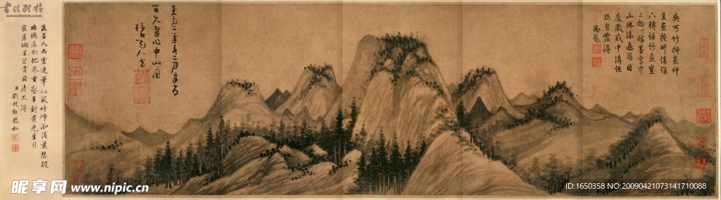元 吴镇中山图卷
