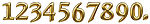 金色数字