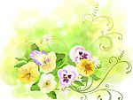 淡雅水彩花纹6
