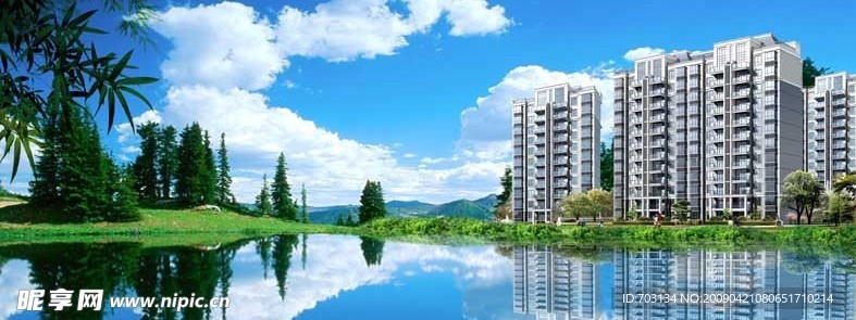 水岸建筑风光