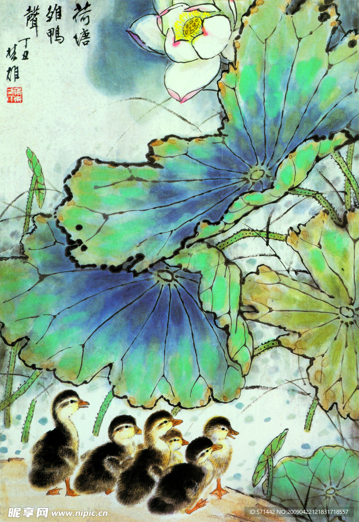 荷塘雏鸭声