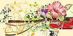 psd分层素材背景素材潮流花纹