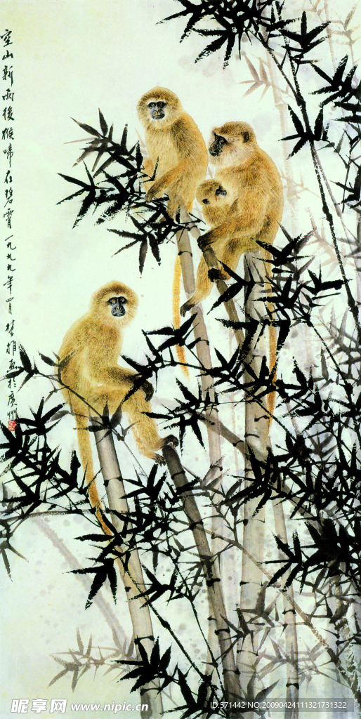 竹梢啼猴