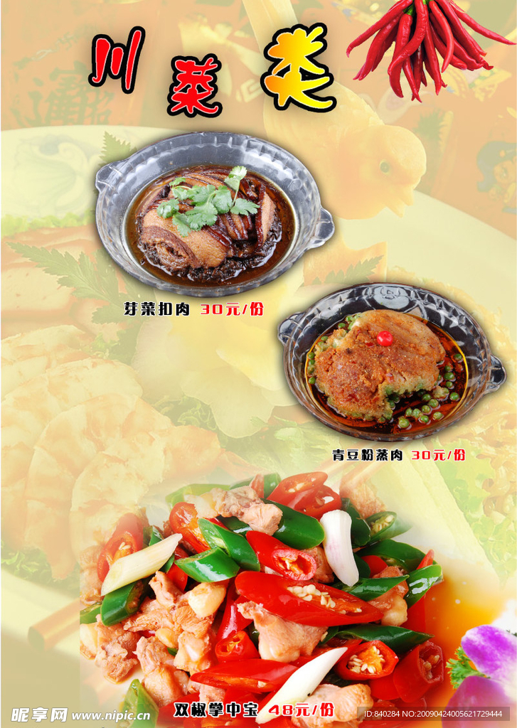 菜谱菜谱内页美食川菜菜谱设计