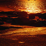 沙滩夕阳