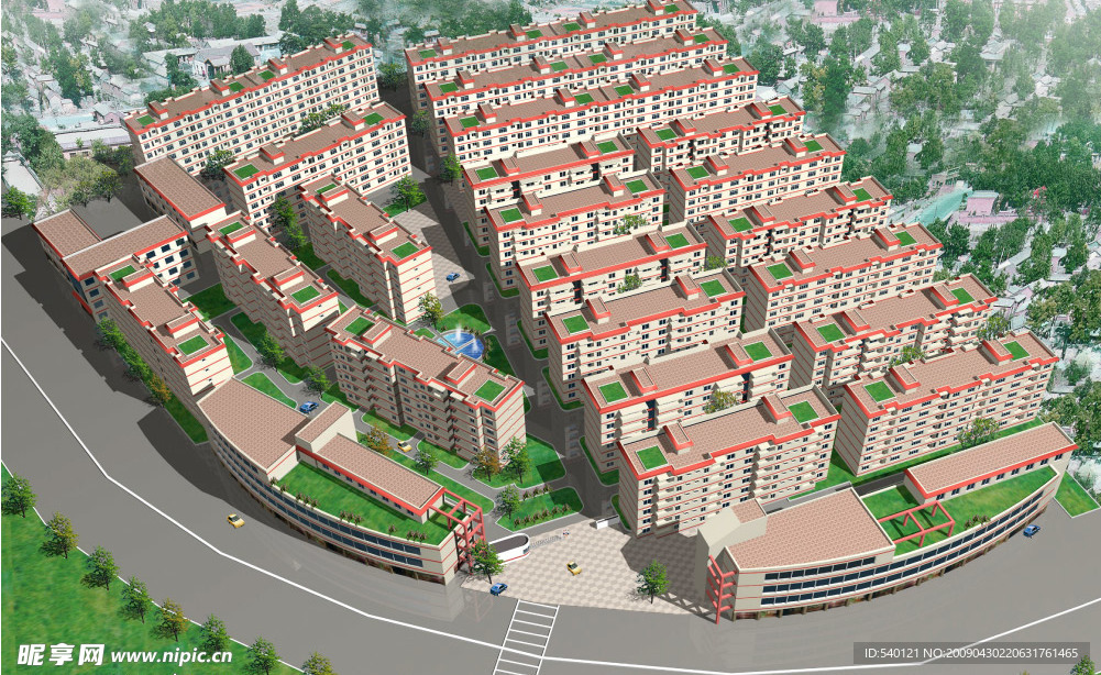 城市外景效果图