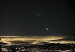 城市  台北  夜景  月亮