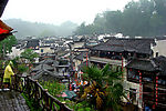 俯瞰雨中李坑