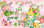 psd分层素材时尚花纹花朵