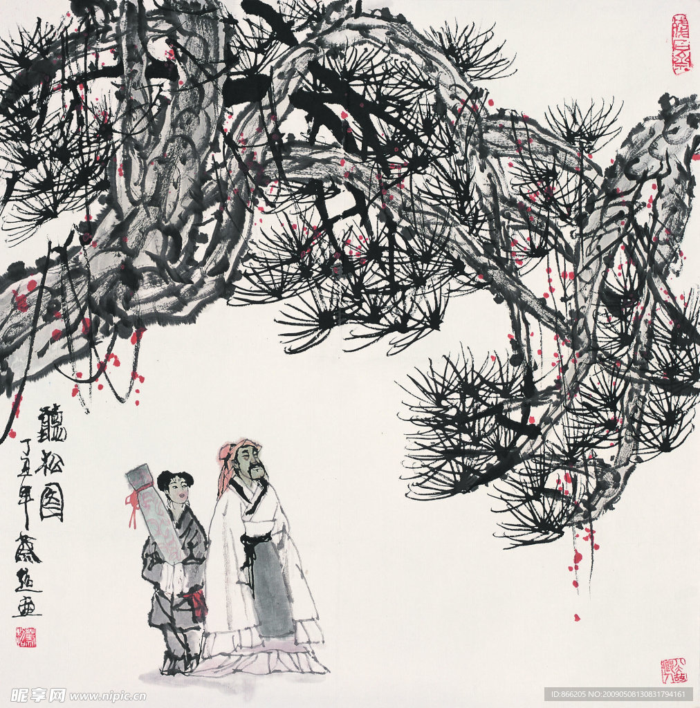听松图