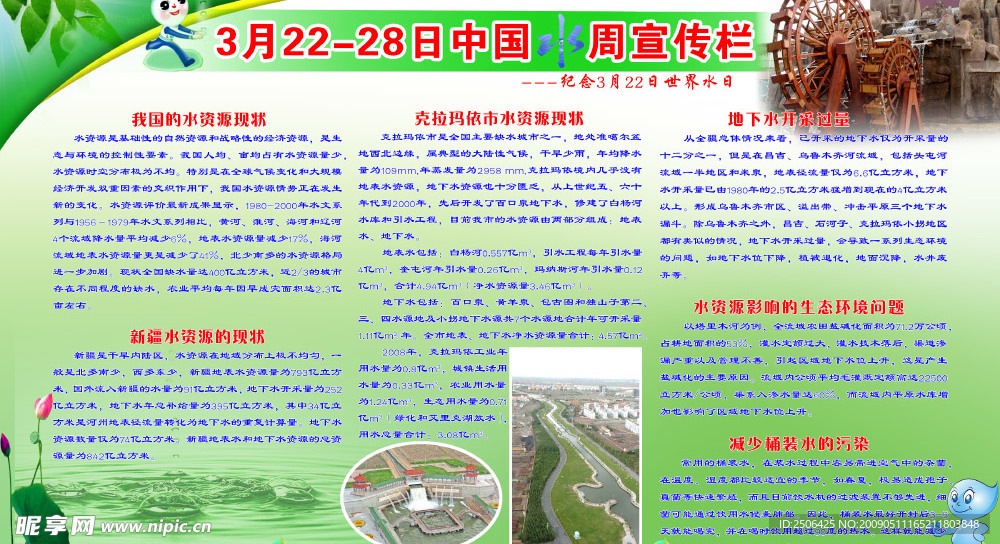 世界水日宣传栏