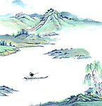 国画  出游