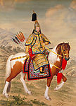 郎世宁 乾隆皇帝戎装大阅图