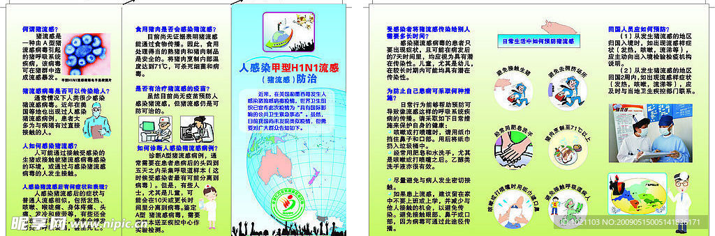 猪流感(甲型H1N1)预防宣传单