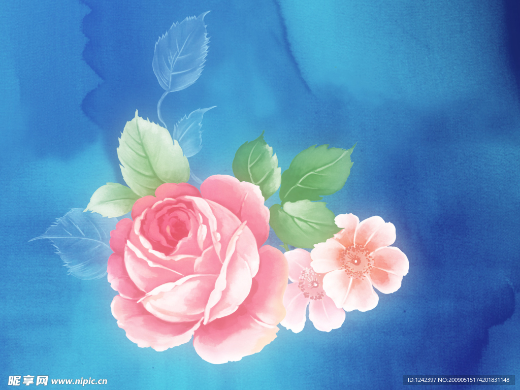 手绘花朵