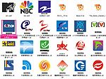 七十个电视台LOGO台标矢量图