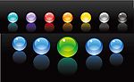 水晶质感球型按钮