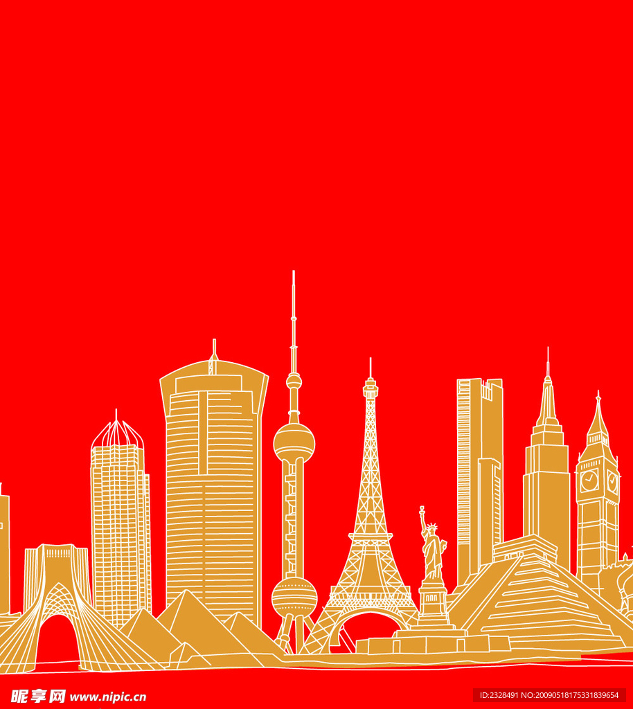 矢量国外建筑