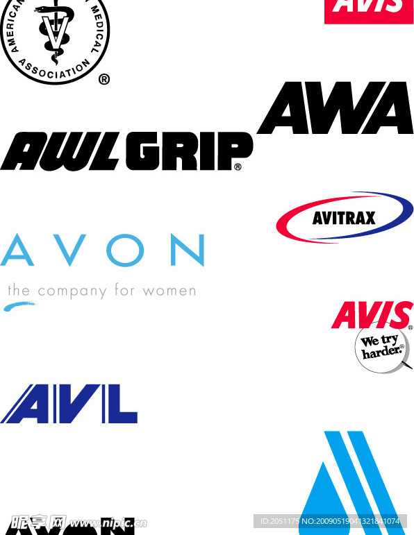 avaw开头logo标志