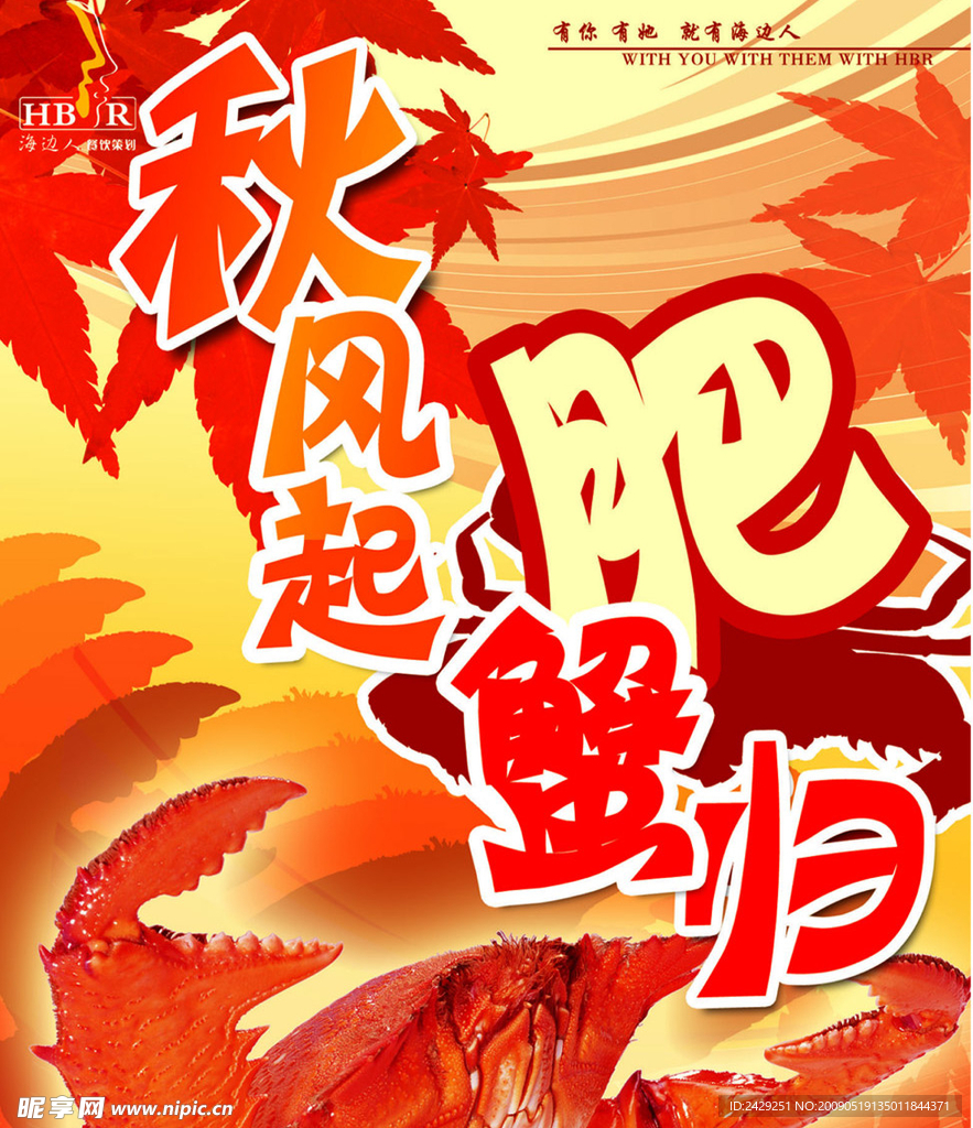 肥蟹宣传海报模板