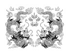 矢量双龙戏珠
