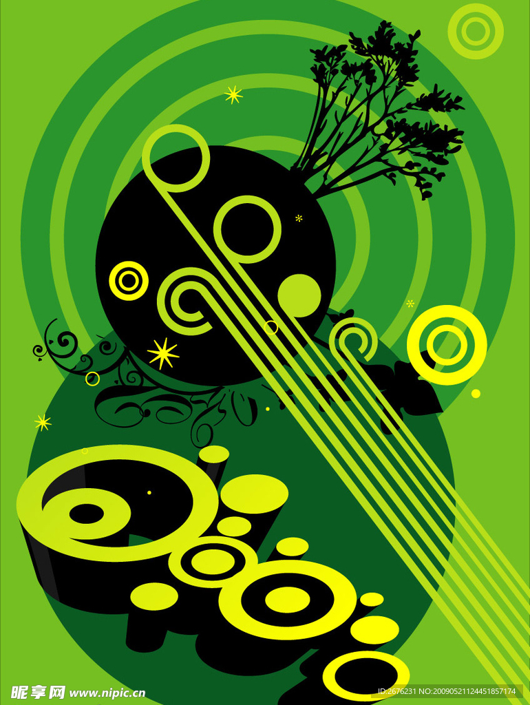 时尚音乐元素背景