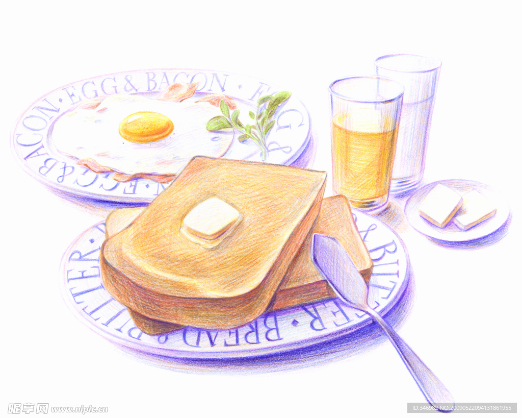 彩铅 绘画 美食 菜谱