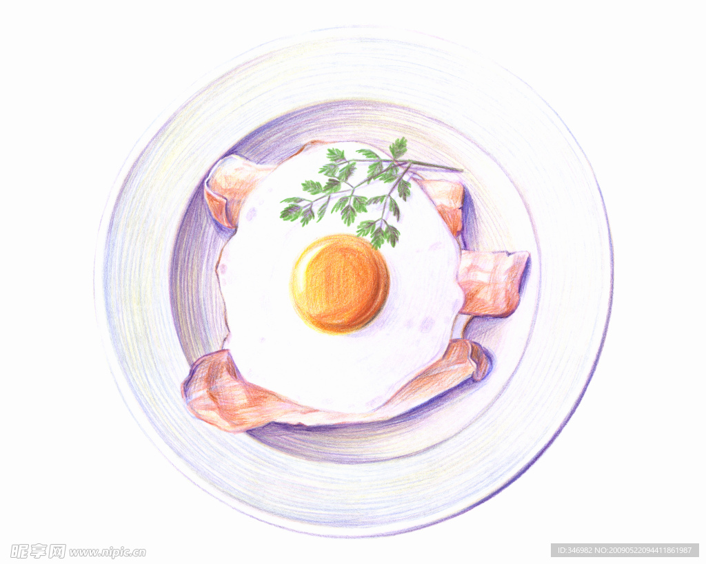 彩铅 绘画 美食 菜谱