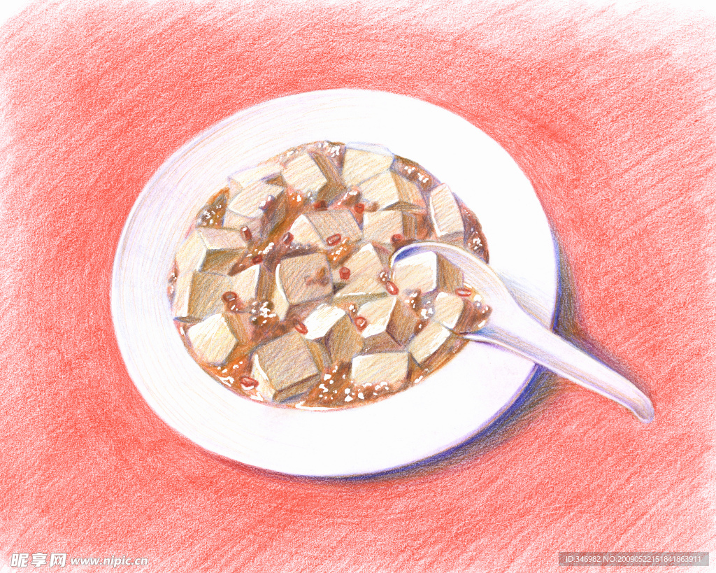 彩铅 绘画 美食 菜谱