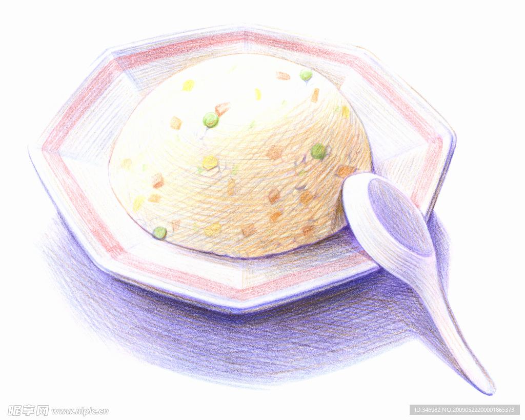 彩铅 绘画 美食 菜谱