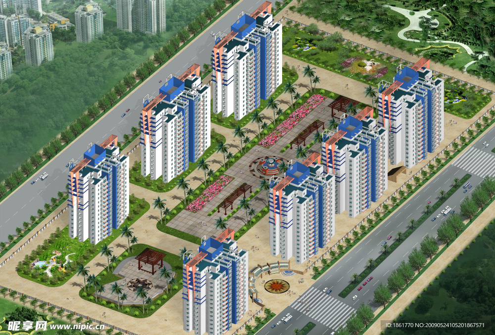 小区规划效果图