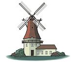 荷兰风车磨坊建筑