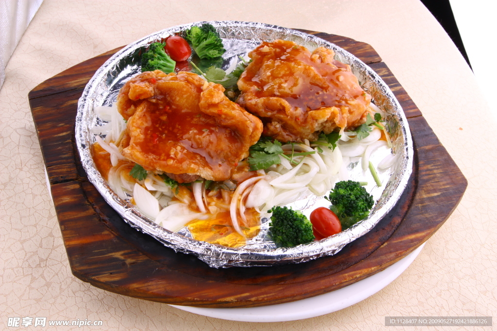 铁板鸡扒