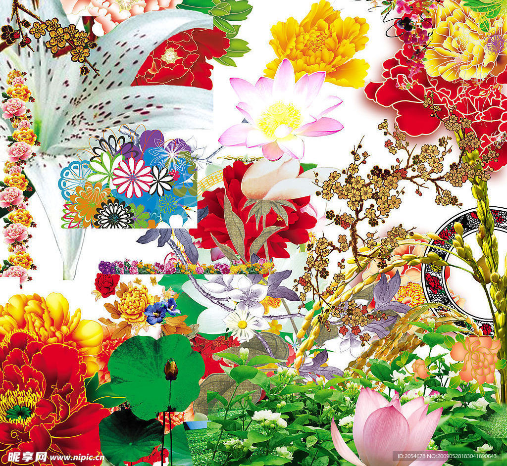 花分层素材