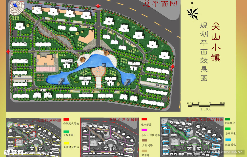 小区规划设计及分析图