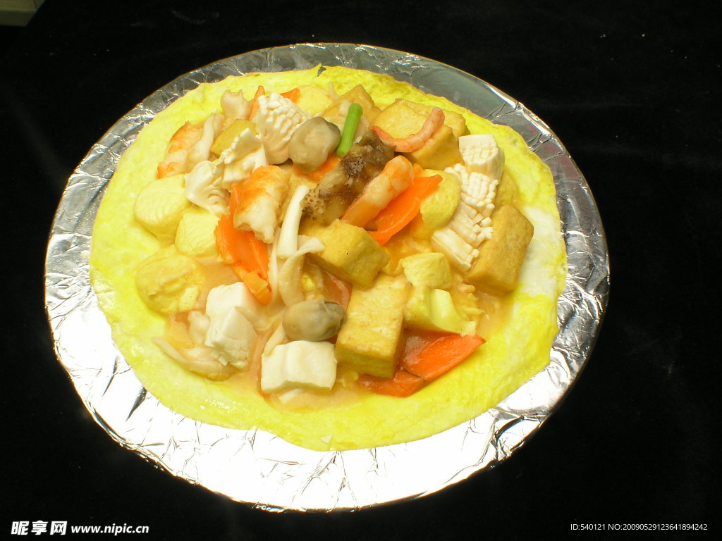 五福豆腐香鸡饼