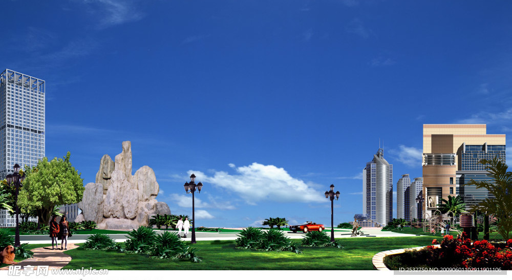 假山广场景观设计