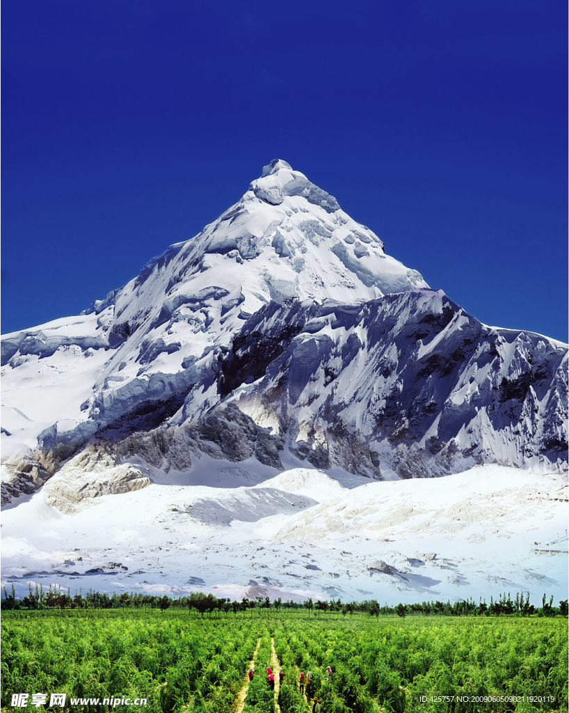 天空雪山果园