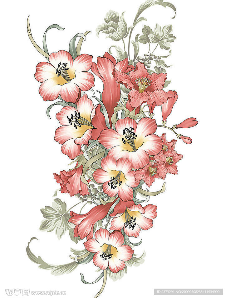 手绘角花02