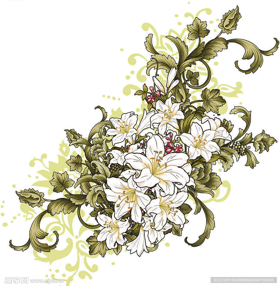 手绘角花03