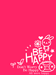 可爱红色HAPPY