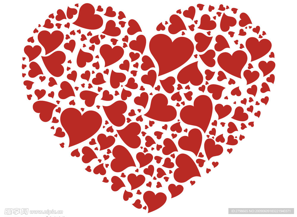 多个心形