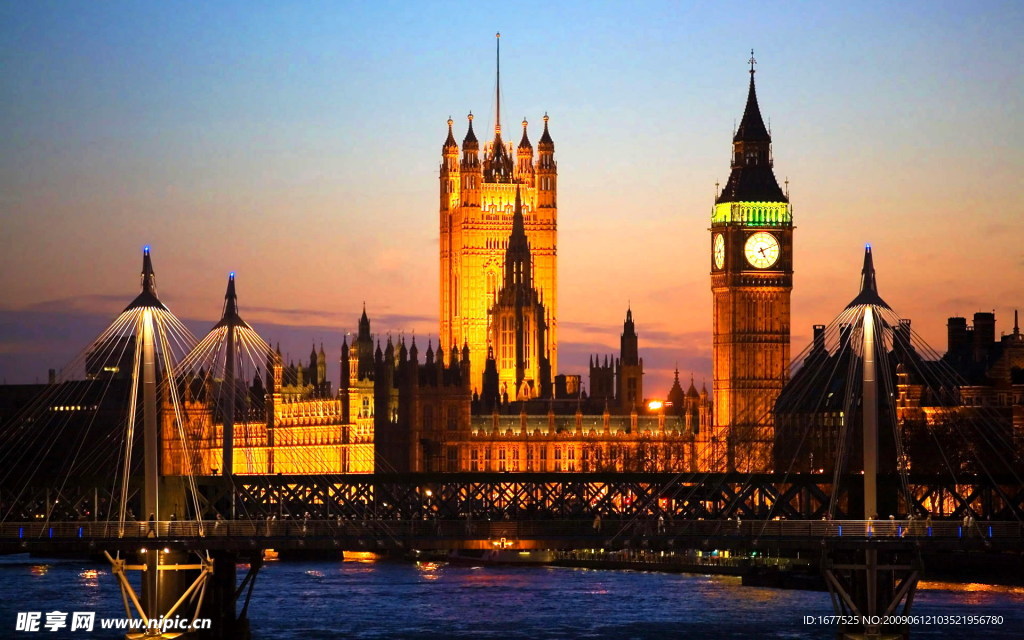 英国雾都伦敦夜景
