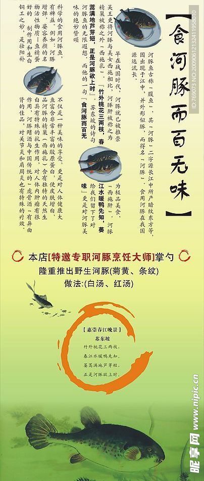 河豚 易拉堡广告