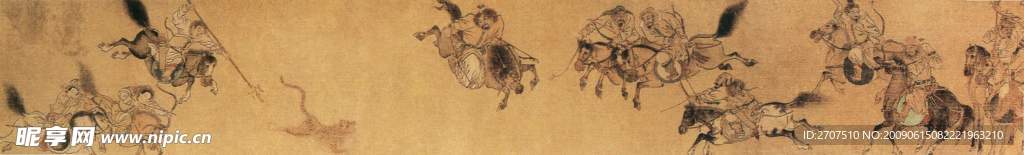 中国画 群马 人物