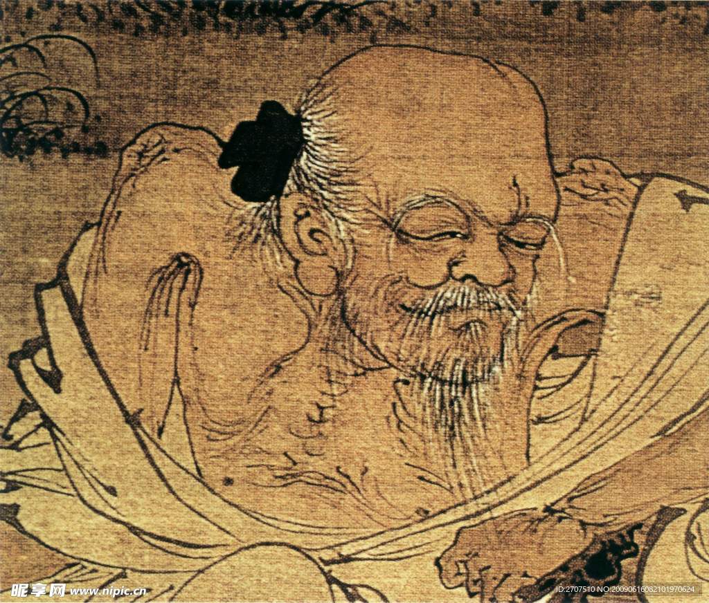 国画 人物 笑脸