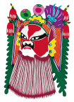 剪纸京剧人物