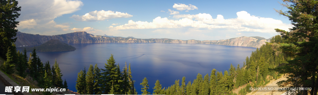山湖风景 俯视湖景 森林 全景360