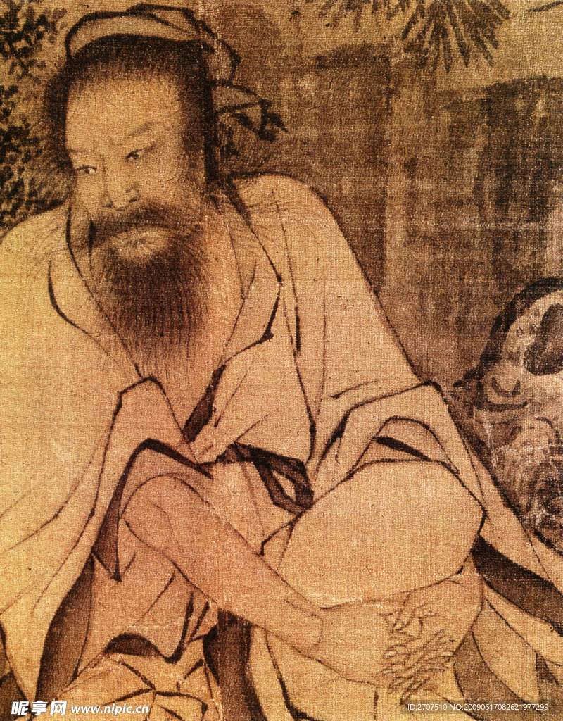 中国画 人物  农夫